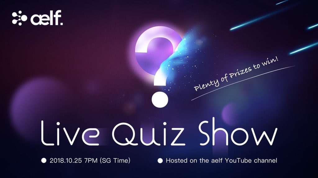 aelfblockchain's tweet image. For the first time ever, aelf is hosting a live quiz show! Don’t miss out on this fun event - get to know aelf and win prizes!

📹Youtube link: youtu.be/6dBZmP_VcoI
✉️See the event page for more details: facebook.com/events/2581482…

#aelf #aelfblockchain #aelfevent #aelfquiz