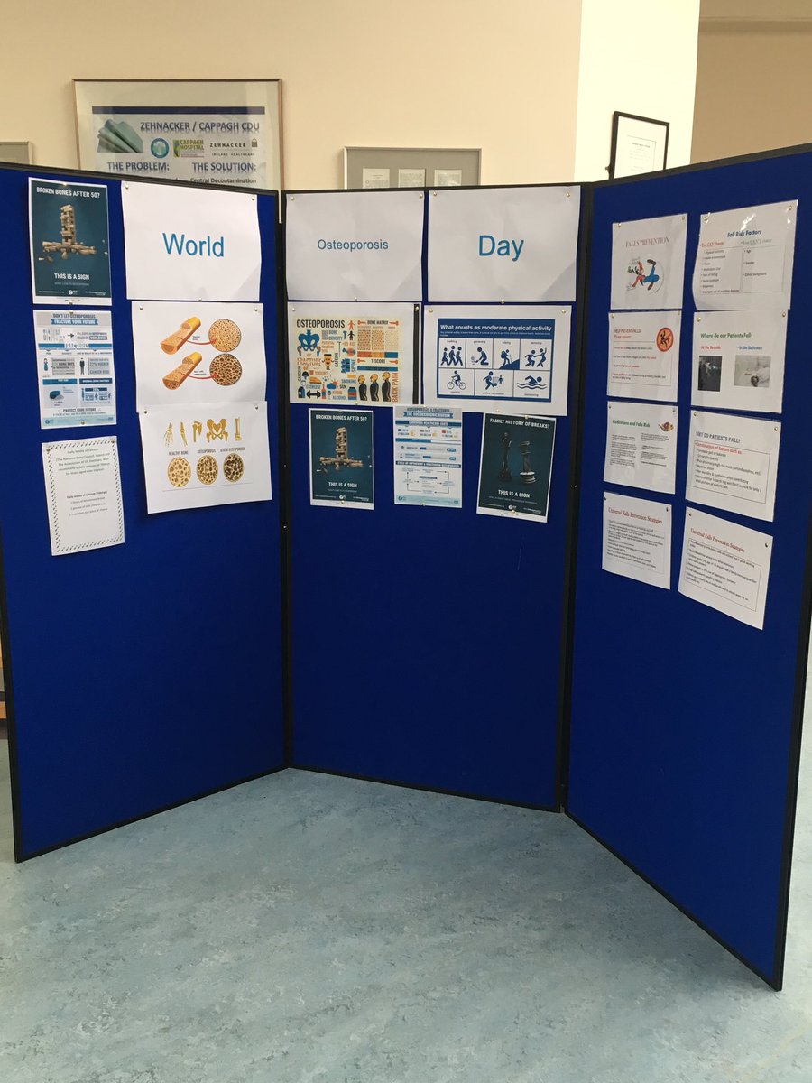MullenCatherina's tweet photo. World Osteoporosis & Falls Awareness Day at Cappagh National Orthopaedic Hospital. #mindyourbones #osteoporosis #bonehealth @CappaghHospFoun @IrishOsteo https://t.co/LMHgObY9aC