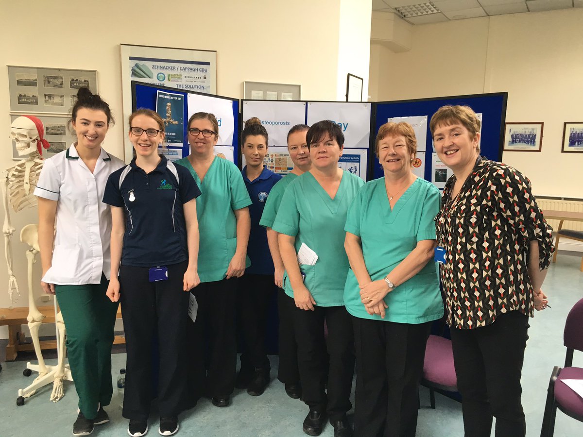 MullenCatherina's tweet photo. World Osteoporosis & Falls Awareness Day at Cappagh National Orthopaedic Hospital. #mindyourbones #osteoporosis #bonehealth @CappaghHospFoun @IrishOsteo https://t.co/LMHgObY9aC