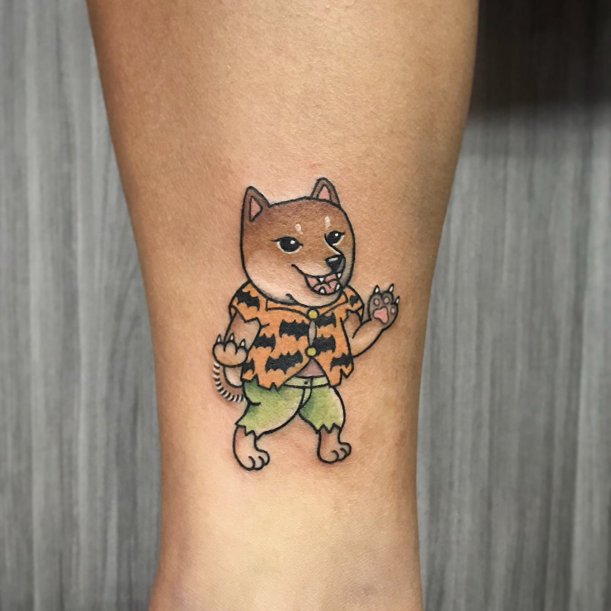 Happy Halloween #ink #tattoo #inklife #tattoolife #helloween #dogtattoo  #werewolf #illustrator, image size:1200x1200