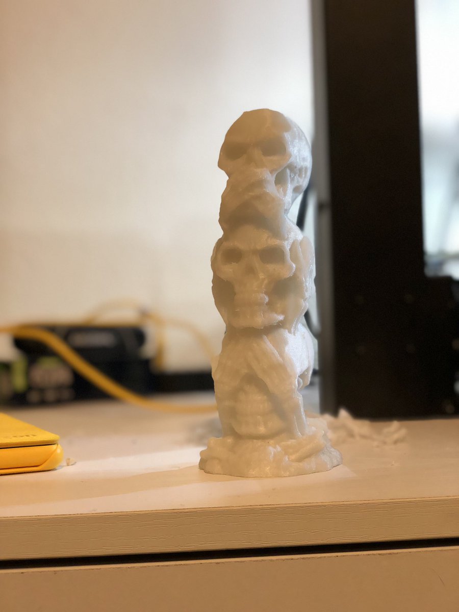 beardy_dev's tweet image. This print done on @BotSudz looks great! Needs a small amount of sanding, but otherwise it’s pretty well dialed in! Printed with @HATCHBOX3D Glow PLA. #3dprinting #PLA #Hatchbox3D #Monoprice #MPSelectPlus