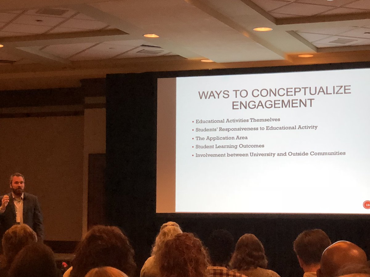 BillHridesbikes's tweet image. #indyai18 Keston Fulcher from JMU gives us a few useful definitions of student engagement, clearing up terms. #HIghimpactpractices aren’t HIPs if we don’t implement well @MSUHub