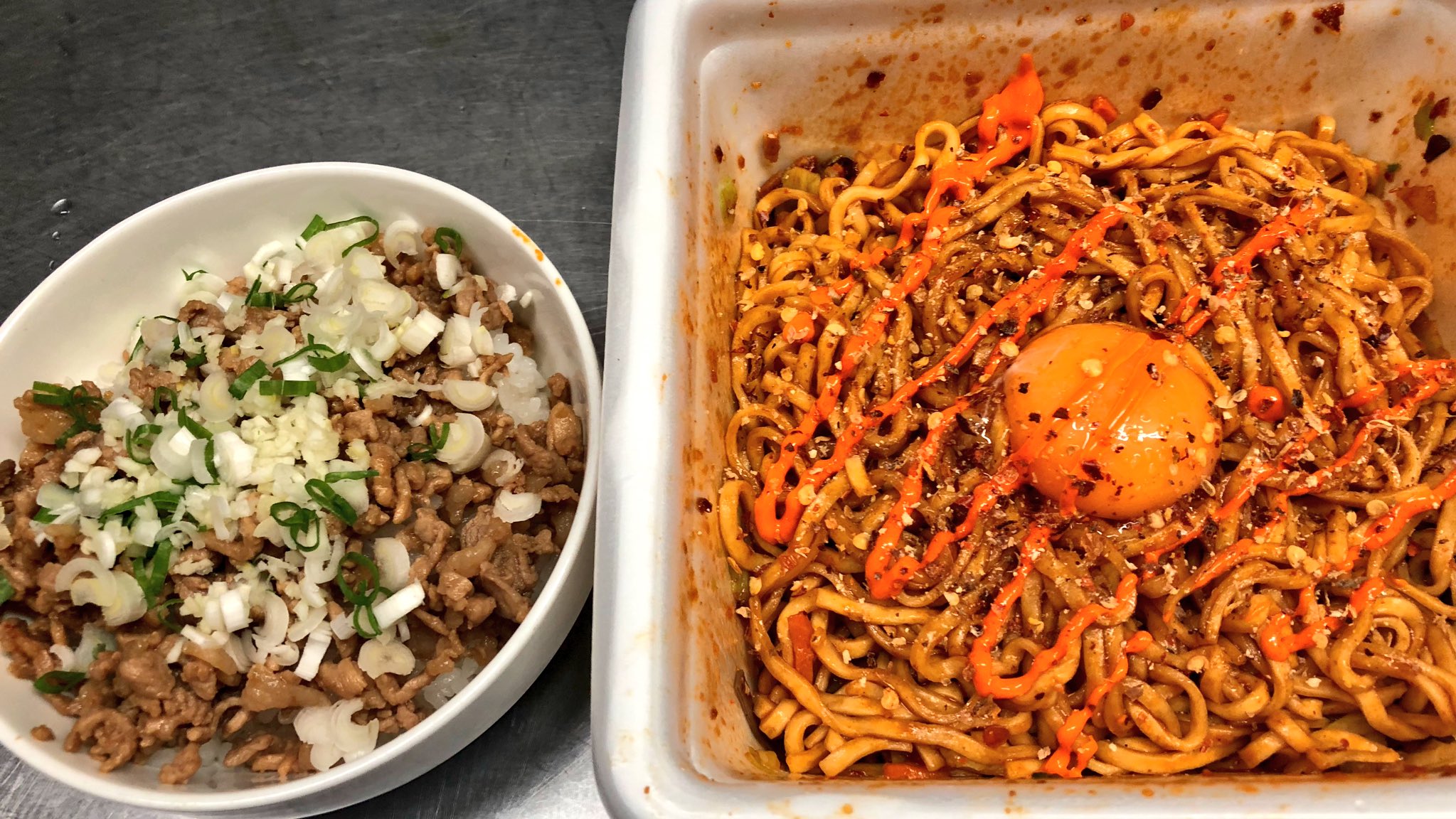 えんちゃん8 ラーメン花月オマージュニンニク豚めし 中本辛旨焼きそば卵黄 Amp 麻辣ブースト まかない ごはん 再現レシピ ラーメン花月 ニンニク豚めし 辛旨レシピ 蒙古タンメン中本 いわき市 植田 牡丹苑 T Co