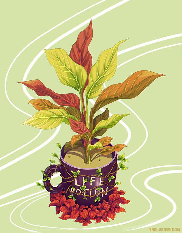 JustGLPing's tweet photo. A little doodle I did when I was sipping coffee in the terrace in one rainy day. And yes, that’s my fav coffee mug #drawing #digital #art https://t.co/gCsfEqLZT8