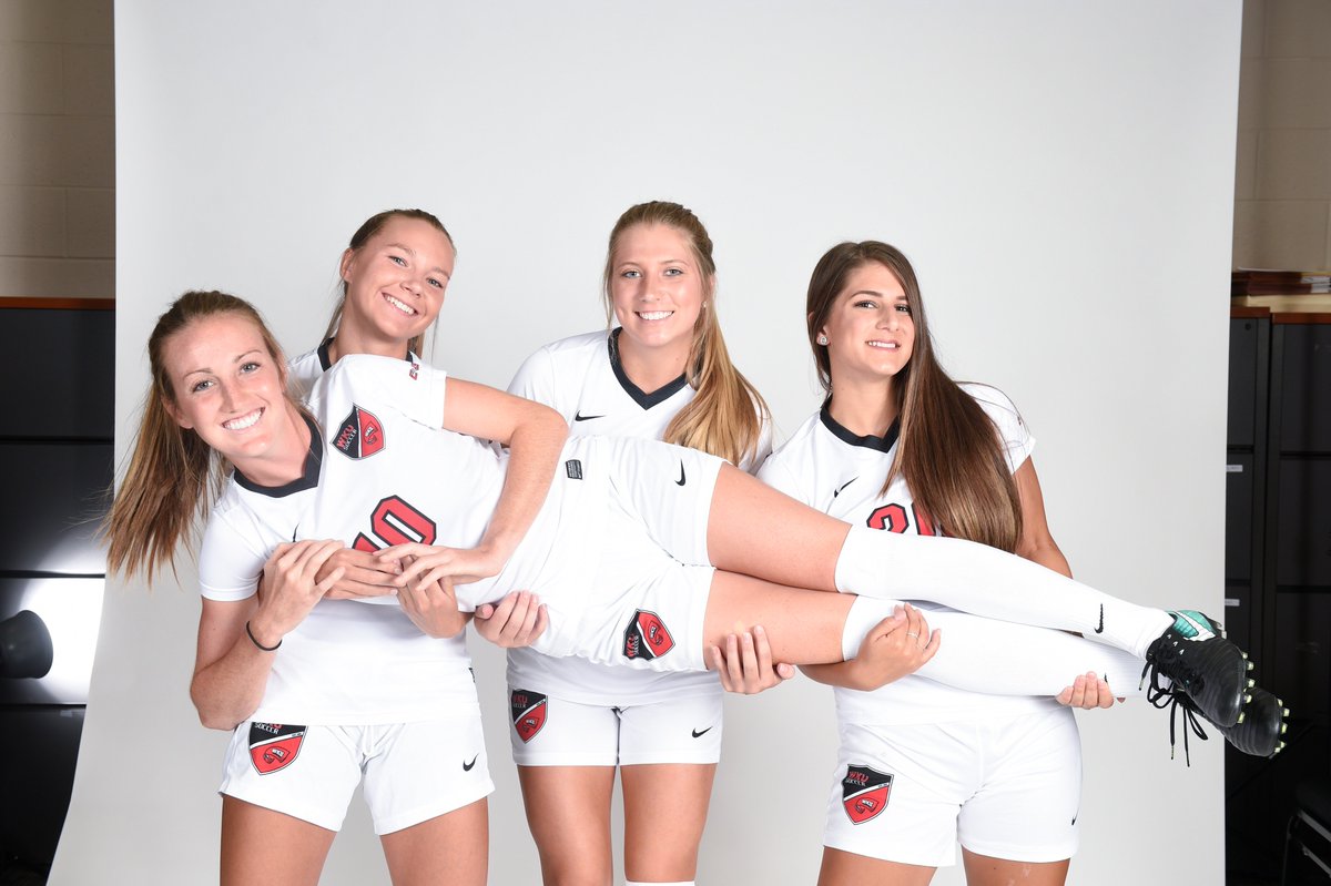 WKU_Soccer's tweet photo. We'll honor these four awesome seniors on Friday night for everything they have done for our program!

Sarah, Nicole, Megan and Hannah have been amazing Lady Toppers and we'd love to have your support on Friday vs. Marshall at 6PM! #RiseUp #GoTops https://t.co/z1z5HIxKNK
