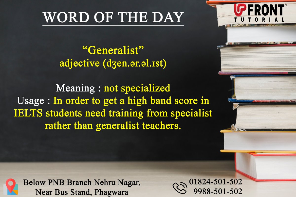 TutorialUpfront's tweet photo. Join the #BestInstitute for #IELTS #LifeSkills #SpokenEnglish in #Phagwara
Enhance your Vocabulary
Call now:
01824-501-502, 9988-501-502

#HighBandScore #IELTS #Expert #Guidance #UpfrontTutorial https://t.co/ZmeGmgUN9J