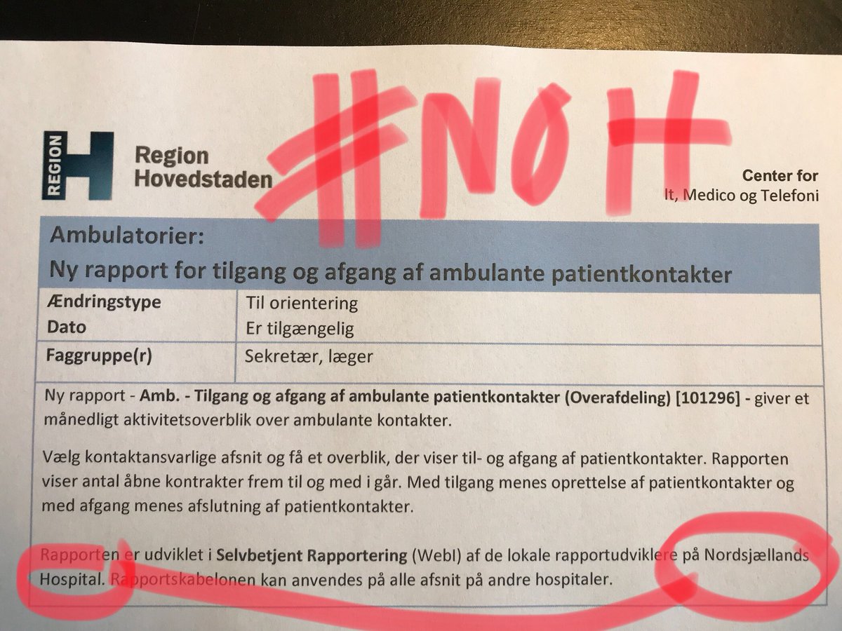 peter2990's tweet photo. Godt at læse om løbende udvikling af #sundhedsplatformen. I denne uge fx med ny rapport udviklet af superdygtige kolleger fra #NOH Nordsj Hospital - som også har eminente administrative medarbejdere #sunddata #TalleneErDinVen https://t.co/Zt4TYCQzhE