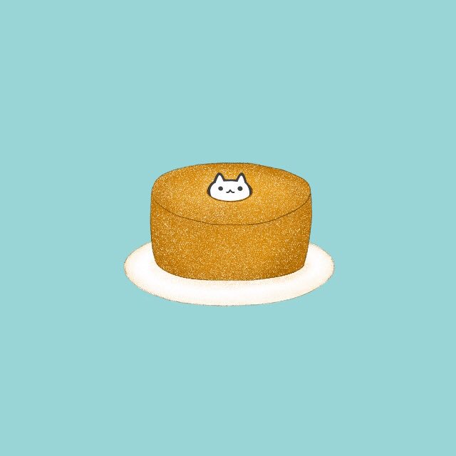 ねこま制作所 役に立つかもしれないほっこりイラスト シフォンケーキが焼きあがったよ シフォンケーキの形はなんで真ん中に穴が出来たんだろー ねこイラスト のぞきねこ ケーキイラスト イラスト イラストレーション Illustration イラストレーター