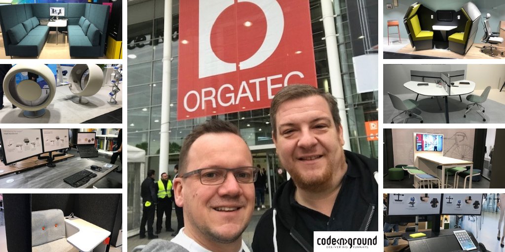 code_n_ground's tweet photo. Heute auf der @ORGATEC in Köln - die Messe für moderne Arbeitswelten.
Arbeit neu denken und das im New Work Style. Mit spannenden Impulsen für unser Digital Hub. #NewWork #coworking 
https://t.co/KjN9iGTyMJ https://t.co/mO6msHq3Tw
