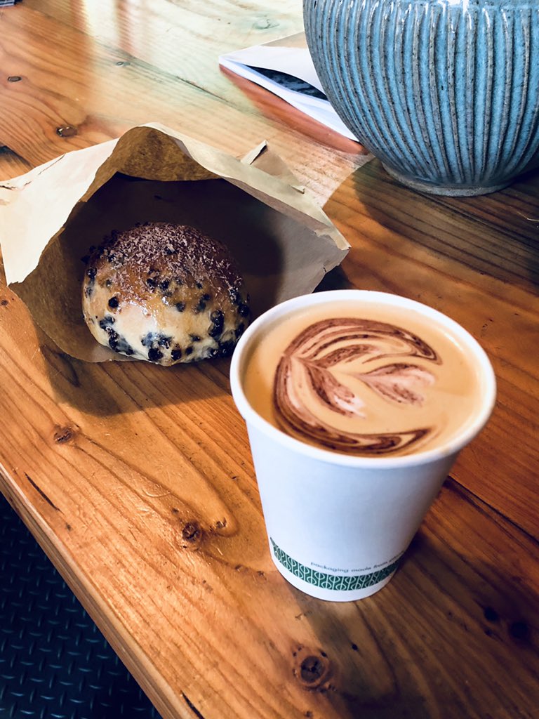 Brioche and cappuccino