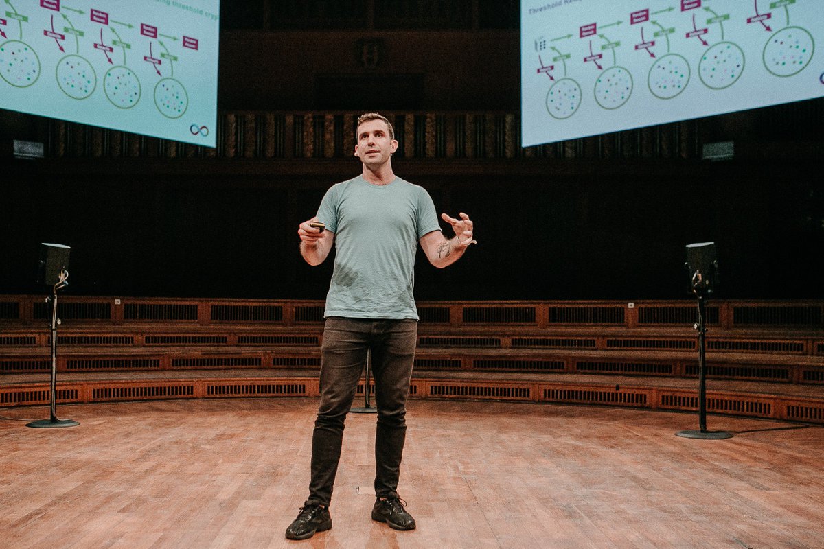 Web3foundation's tweet photo. "We're not anti-anarchist. We're pro-backwards compatibility with existing social systems, which is why we want to be legally compliant." @ArthurFalls presents @dfinity at #Web3Summit. https://t.co/ran7RUnrJh