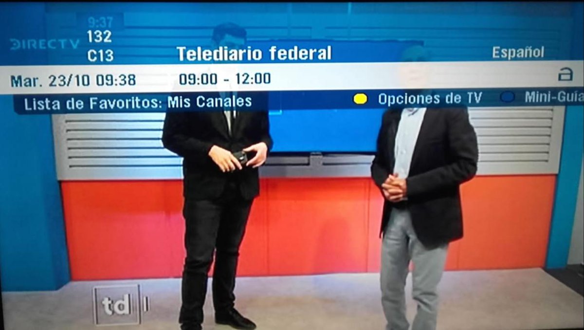 #TelediarioTelevisión #Canal13 #RíoCuarto
Un día histórico para la TV cordobesa, por 1era vez un canal del interior del país entra en la grilla de #DirecTV.  Gran orgullo para los riocuartenses ¡Felicitaciones <a href="/tdfederal/">Telediario Federal</a>! 
Gracias por llevar las voces del sur a toda la provincia.