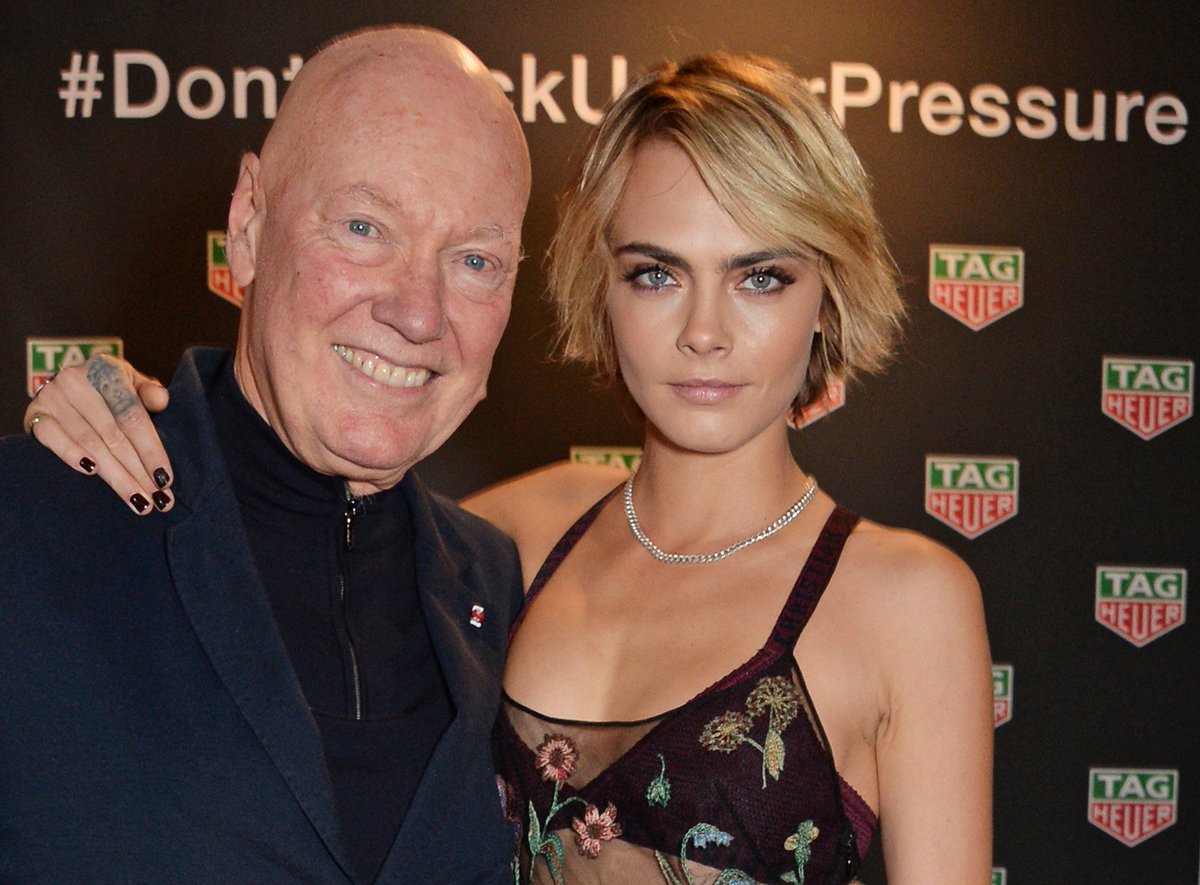 WatchProAwards's tweet photo. .@jcbiver and @Caradelevingne raise £120,000 auctioning @TAGHeuer campaign image https://t.co/Exw8ZPFYRf https://t.co/VmrspMEpsD