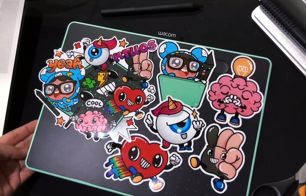 Vectorizing a handmade script using a Wacom cintiq. Slaptastick, Slap Stickers Script.