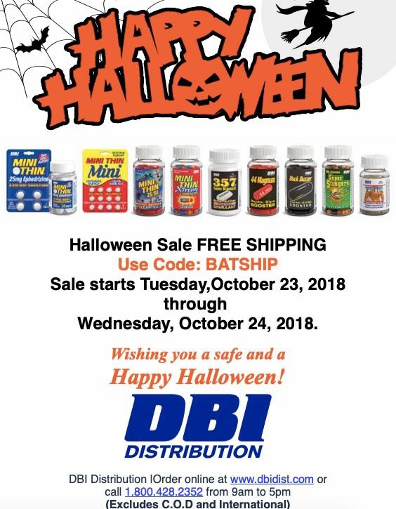dbidist's tweet photo. HAPPY HALLOWEEN from DBI Distribution!
Enjoy FREE SHIPPING with code BATSHIP!
https://t.co/kRM5h2ksP3 https://t.co/xYm8s6yRtU
