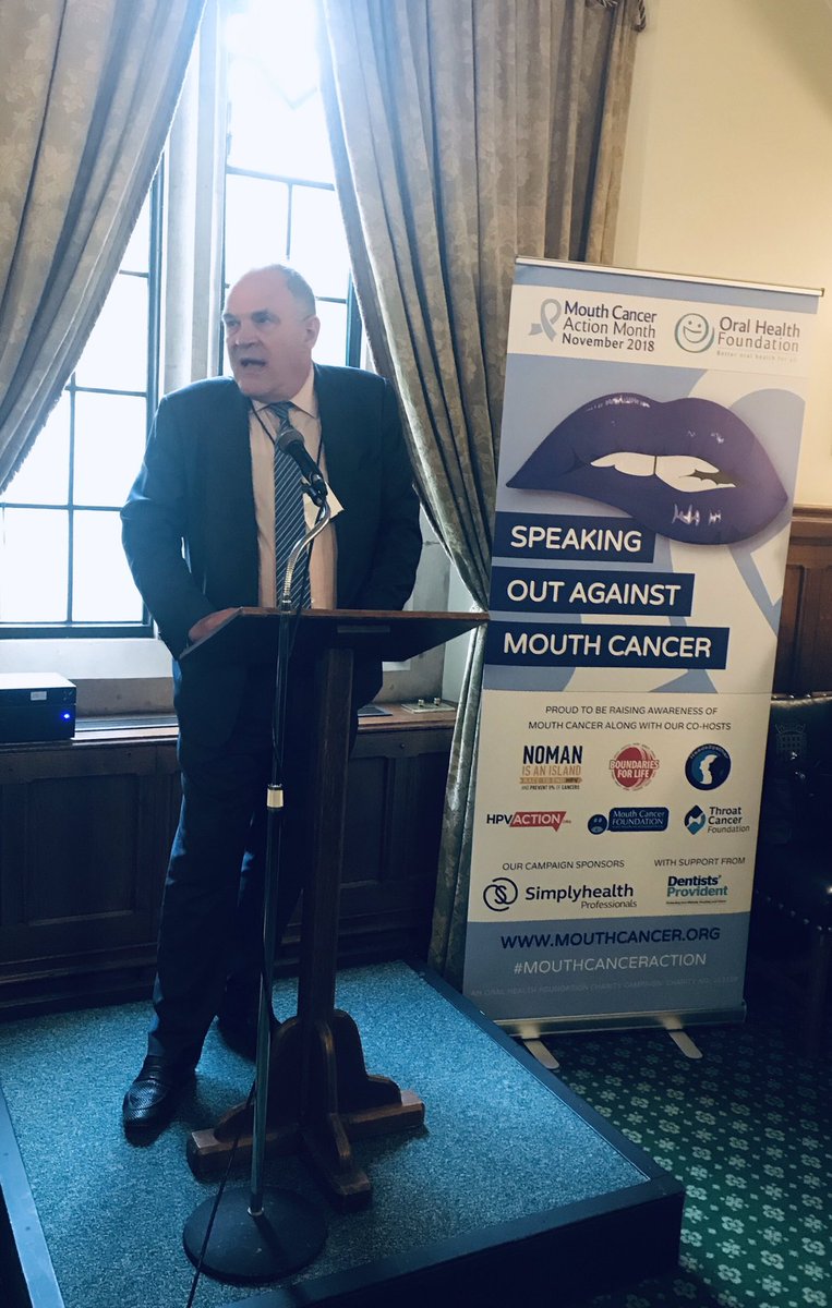 TheDavidJArnold's tweet photo. Great to see so many people at the launch event for @mouthcancerorg. Here’s @DrNigelCarter speaking about the importance of working together to raise awareness #mouthcancer https://t.co/cL8FfqJmn0