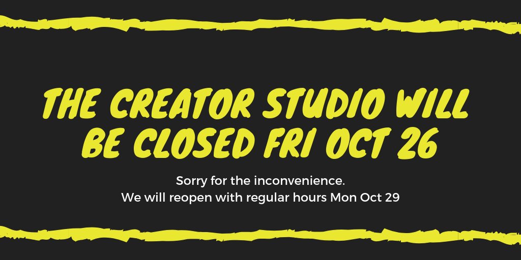 MadCollCreator's tweet image. The Studio will be closed this Friday. Sorry for the inconvenience.