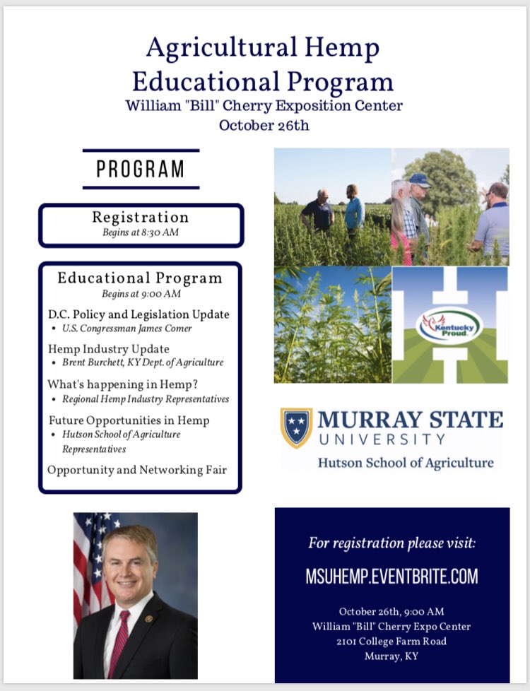 C_Bra10's tweet photo. @MurrayStateNews I'd highly recommend that you attend the Hemp Educational Day on Friday that @msuagriculture is hosting. https://t.co/MCYyUDGDLL