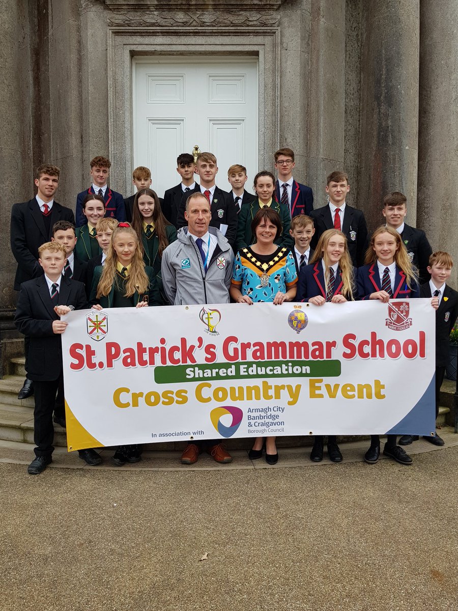stcatssport8's tweet image. Some of our runners represented the school today at the launch of the Shared Education Cross-Country Event which will take place on the 15th Nov. @SharedEdArmagh