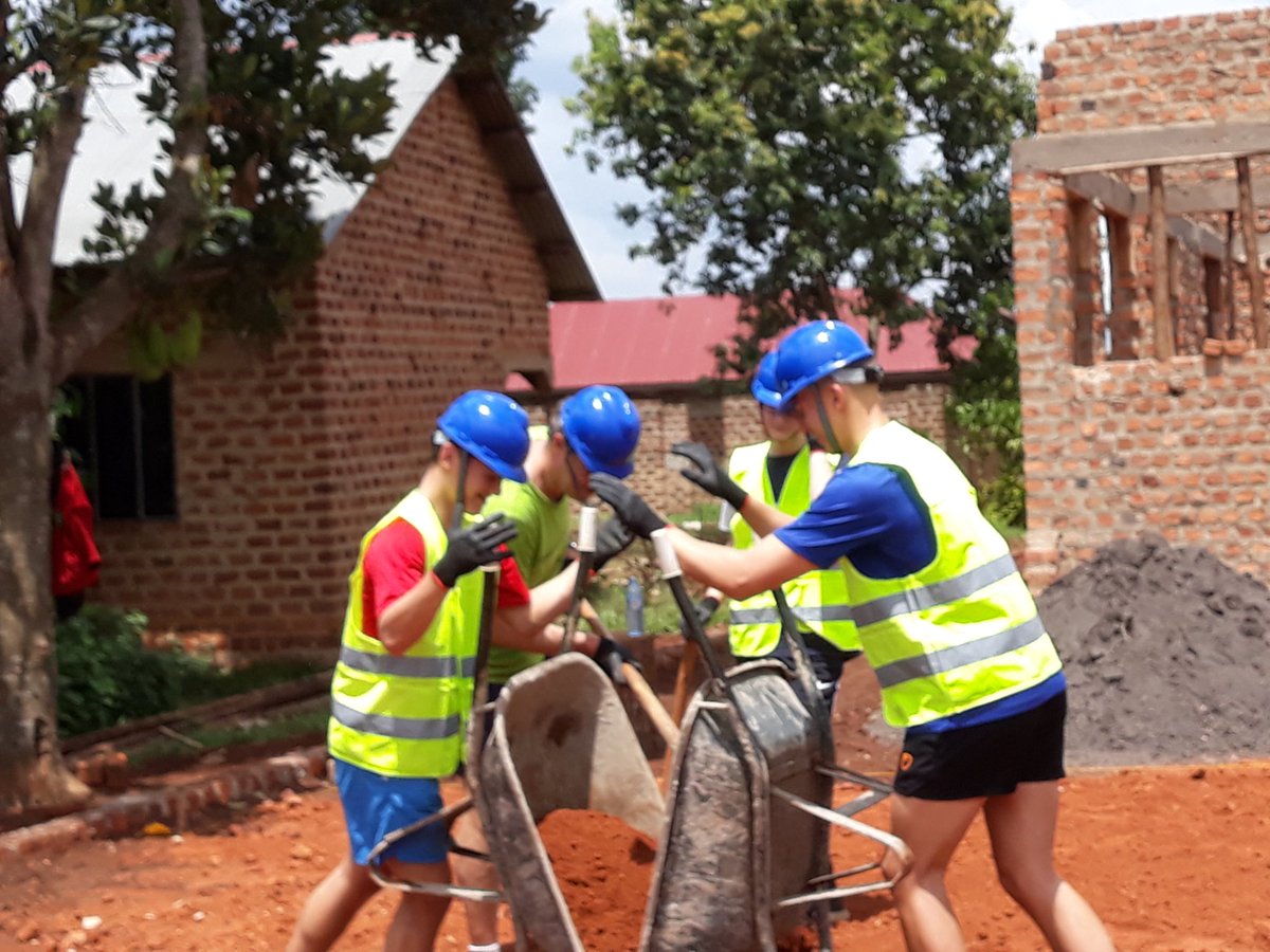 welly_raglan's tweet photo. Solid effort from the Raglan boys on the first day of the @MityanaCharity education centre build. New driveway laid and walls built under the guidance of Fred. https://t.co/7qVAOgGa1K