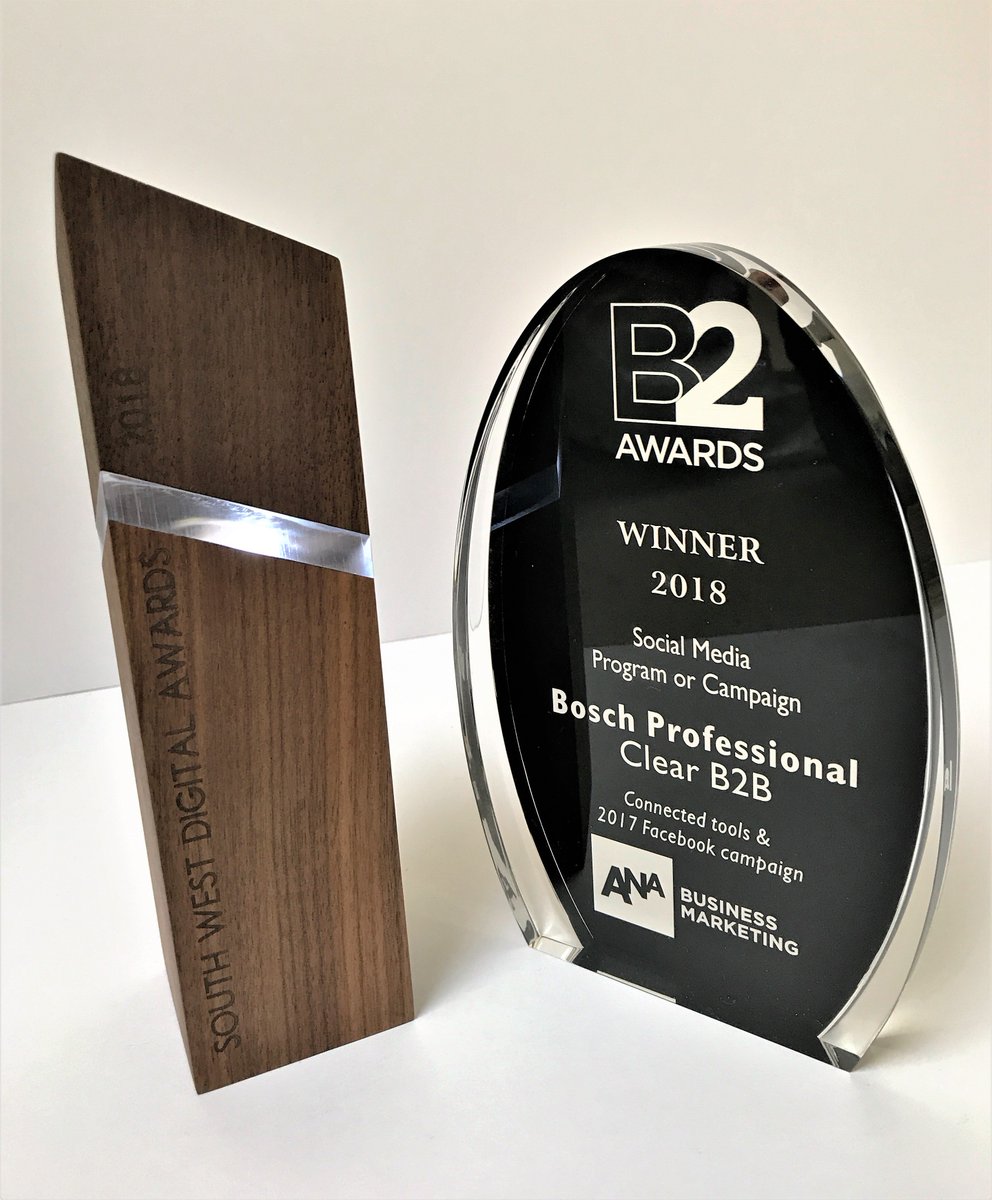 We're delighted to announce that our #digitalcampaign for @BoschPro_UK has won an award at the <a href="/SWDigitalAwards/">South West Digital Awards</a>, having already netted an <a href="/ANAmarketers/">The ANA</a> B2 award earlier this year! Brilliant recognition for an outstanding campaign 🏆🍾

Find out more...

clearb2b.com/news-views/sou…