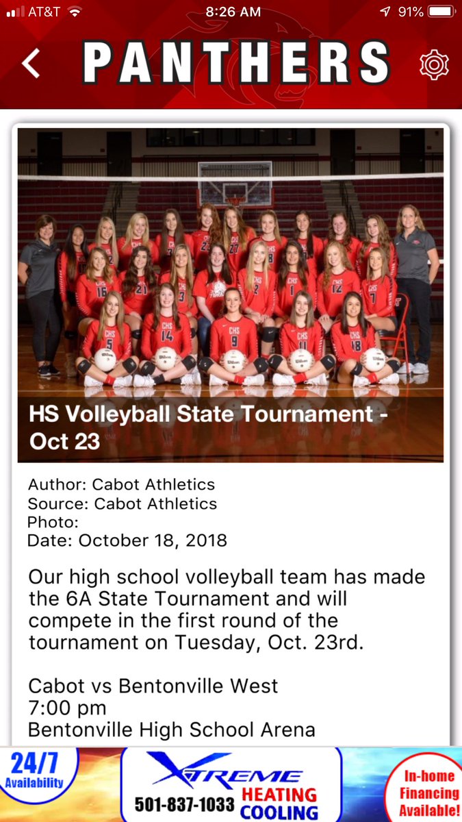 bigcinnamon's tweet photo. ⁦@WiensElizabeth⁩ ⁦@CabotAthDept⁩ ⁦@barbsw71⁩ ⁦@bigjoeferg⁩ Good luck and safe travels to our Cabot High School Volleyball team on their way to the State Playoffs. #pantherpride https://t.co/ufhBojrMpO