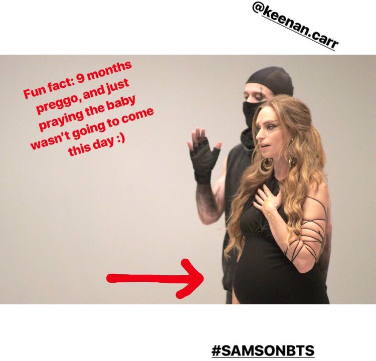 #SAMSONBTS past 9 months preggo on the day of the video shoot... saying “stay in stay in not today pls baby girl!” 🙏🏼😇📽
