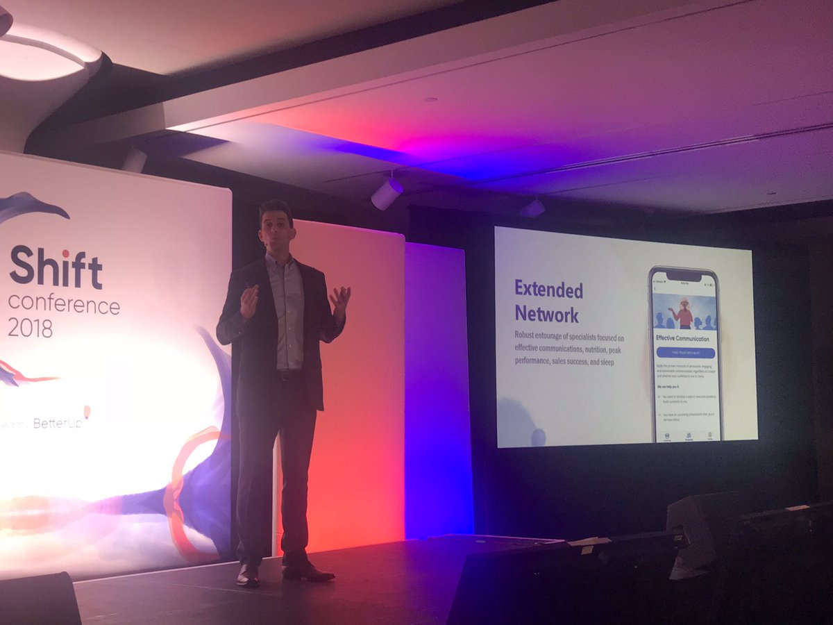 BetterUp's extended network gets your team members the specialized support they need. Peak performance, sales success, sleep, nutrition, and Public speaking. #BetterUpShift