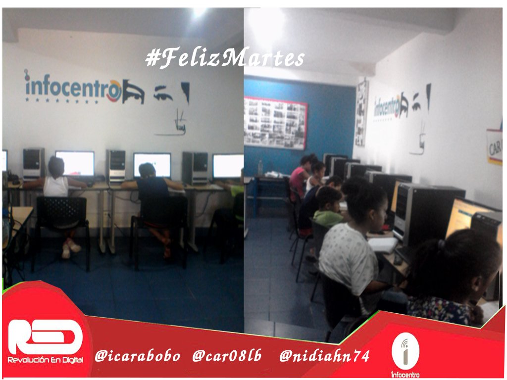 Car08LB's tweet photo. El 02 de Noviembre, la Fundación @InfocentroVe arriba a su 18vo Aniversario, brindando apoyo tecnologico a las comunidades, fue uno de los principales proyectos del Comandante Supremo Hugo Chávez. #InfocentroEnCafe @mariana4x4 @AngelD1406 @ICarabobo @nidiahn74 @RRPIERU https://t.co/HMuiXTs4vK