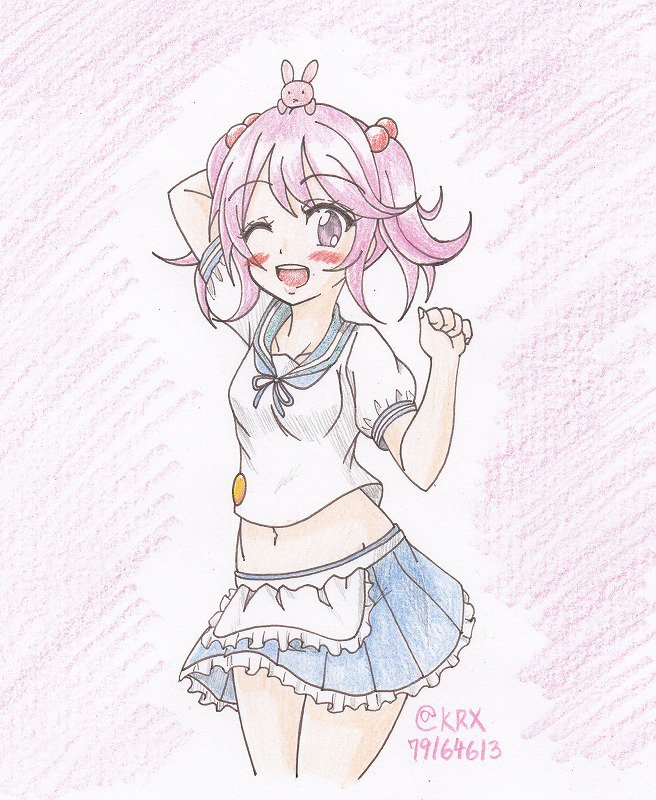 #艦これ版深夜の真剣お絵描き60分一本勝負
#艦これ版真剣お絵描き60分一本勝負_20181023
#漣
元気なポーズが似合いますね 