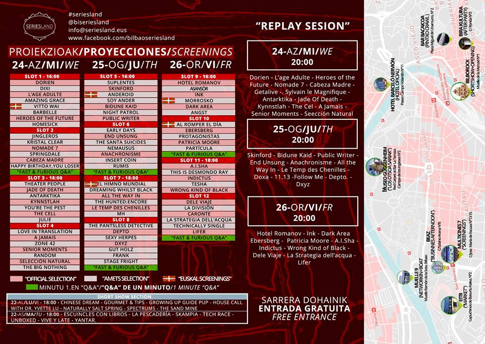 Comienza Bilbao Seriesland y estamos nominados a mejor webserie vasca (¡¡nuestra cuadrilla está muy nerviosa, no salen del Laboratxoko!!). Del 24 al 26, proyecciones, gratis, en los Multicines. ANDeROID, jueves a las 16h. Ve sacando las palomitas 🍿 ¡Suerte a todos!  #seriesland