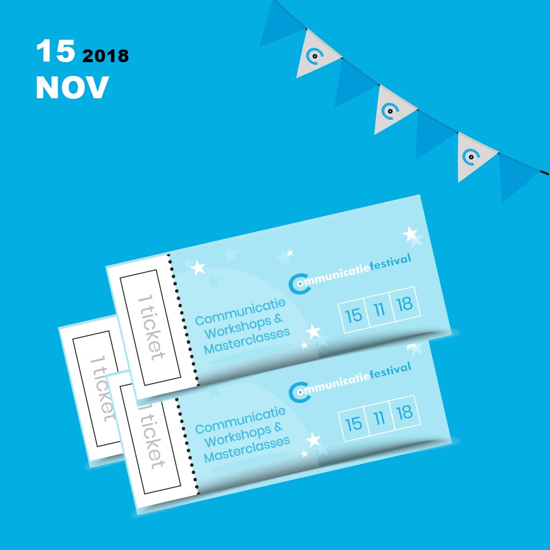 Volg <a href="/commfestivalnl/">CommunicatieFestival</a> en #commfest2018 en mis niets van #communicatie festival #whatsnews op 15/11 in 050. Tickets: ow.ly/9FtC30mleJU