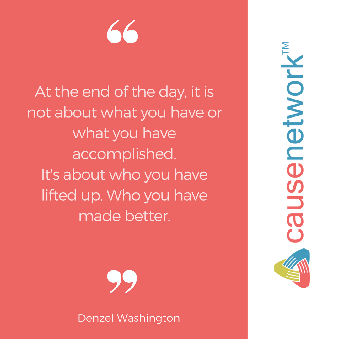 Cause_Network's tweet photo. Who have you lifted up or made better today? 

Quote of the day!! Comment your favorite quote below for a chance to be featured!

#QuoteOfTheDay #DenzelWashington https://t.co/VbhL0J9Mfg