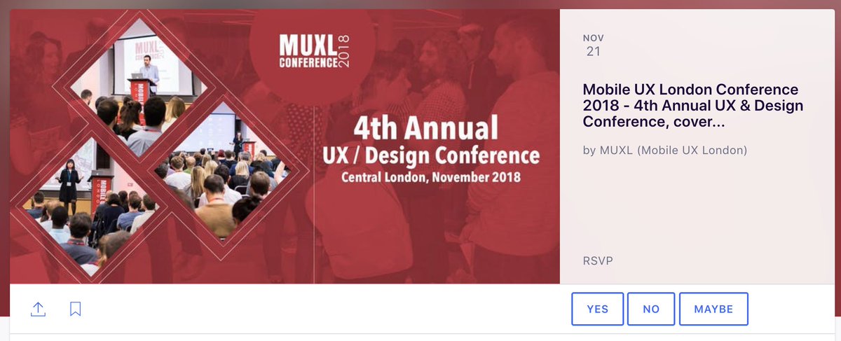 asemota's tweet photo. This is how to do it! Clicking on the "Maybe" button inside an email takes me to a simple Eventbrite dialog. Eventbrite also simplified it by making me just click on an option. All done in 10 seconds. #UXDoneRight @dupsykool @FormPlusApp @kenju254 @yoowai https://t.co/pYGK7EruLu