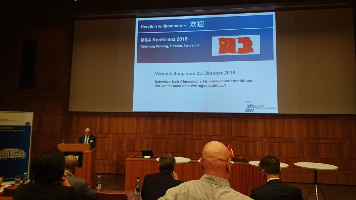 Andy_Schweizer's tweet photo. Die 3. M&amp;A Konferenz der @sml_zhaw geht los. Thema: Schweizerisch-Chinesische Firmenzusammenschlüsse. Bin gespannt. #China #Switzerland https://t.co/f0K8WFi5jt