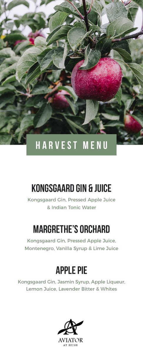 Shhhh...
We've brought our apples and our Gin to <a href="/AviatorAtHush/">Aviator At Hush</a> <a href="/HushMayfair/">Hush Mayfair</a>
Come down for some delicious cocktails – check out the menu her 
(The apple pie is insane).
#gin #apples #cocktails