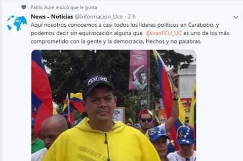 rafaellacava10's tweet photo. Estoy de acuerdo q todos los lideres políticos se conoces especialmente este individuo q es imposible no conocerlo porque lleva dos décadas estudiando en la Universidad de Carabobo y los bandidos q dirigen la UC propician este tipo de vagabundearías. Q bol...s !!! https://t.co/MQL9EIYTYx