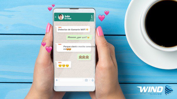windtelecom's tweet photo. El amor en la era del Internet 😍💘 ¿Cuál otro piropo tecnológico te sabes? 😂😍💕 #InternetParaTodos #WindNet #Internet4G #4ALL #WindTelecom https://t.co/ADWMbVYJFj