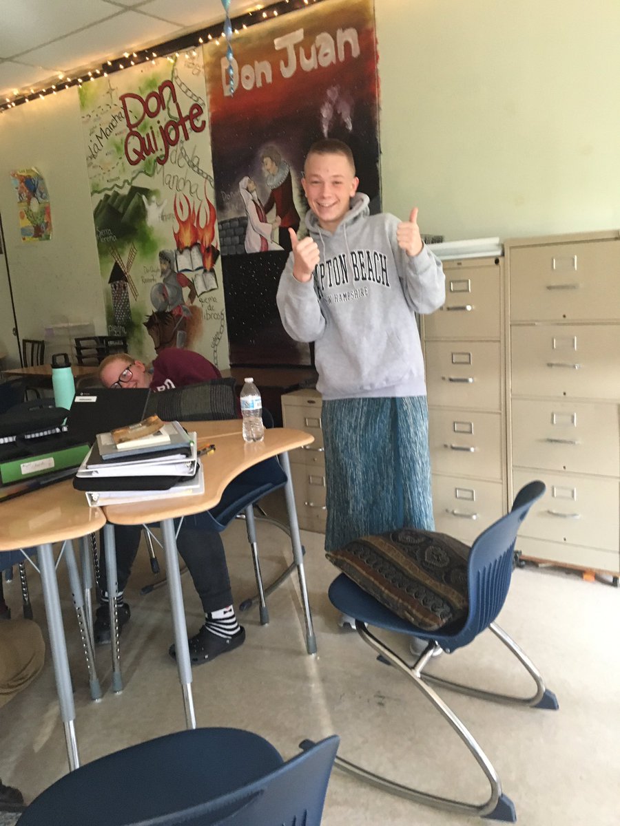 MShanWRHS's tweet photo. When the boiler is on the fritz and wearing a rug seems like the right choice. #needanewbuilding #oldheating https://t.co/URxVG5HFsC