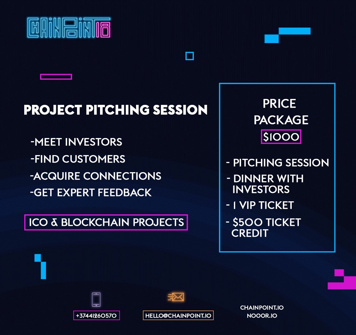 ChainPointConf's tweet photo. 2/2 Projects from Armenia will get a special offer.
Friends, please tag founders in your network.
To learn more about the event, visit https://t.co/p7HWXiPF7R
#chainpoint #blockchain #ICO #pitch #crypto https://t.co/7RlGqQSWus
