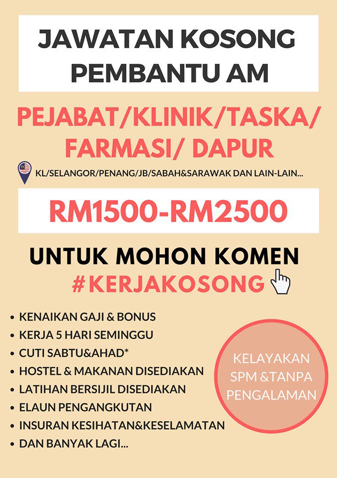 Kerja Kosong Pembantu Dapur  Desainrumahid.com