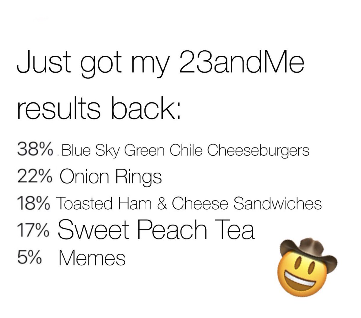 BlueSkyAmarillo's tweet photo. So basically, 1000% Texan. https://t.co/m3BZRptPYH