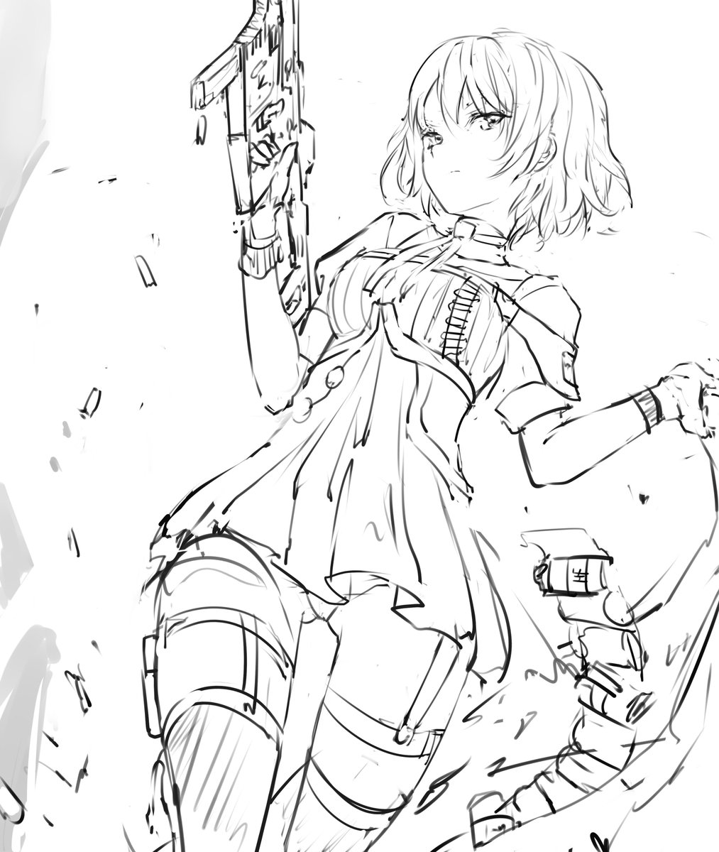 少女前線 Kriss Vector 下書き 少女前線 소녀전선 ドールズフロントラ 猫屋 Nekoya の漫画