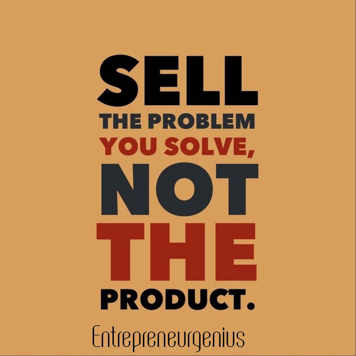 I always preach this never to sell a product sell the problem that you solve 🎯

We are in the people business and if you don't solve problems people will not see the value within you and the product.