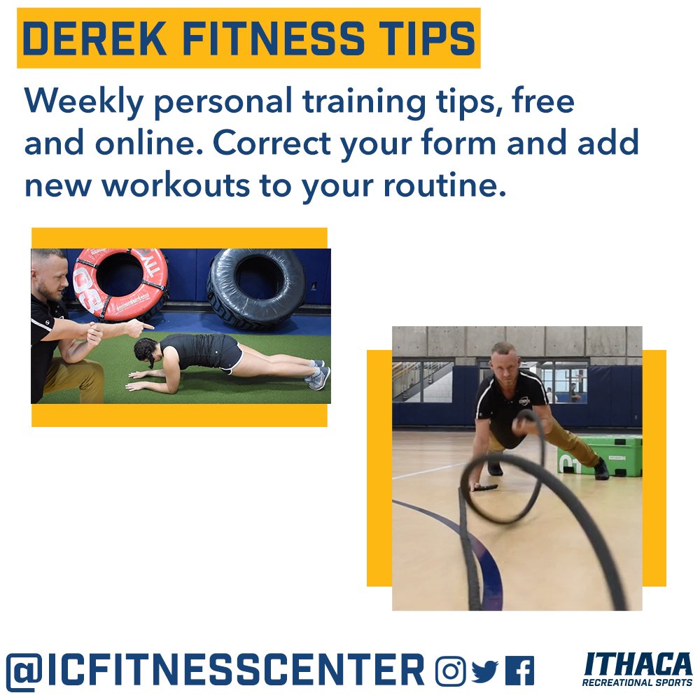 ICCampusRec's tweet image. It's #TipTuesdaybyDerek! Be sure to tune in every week on Instagram or Facebook to learn how to maximize your workout! #ICFit #ithacacollege