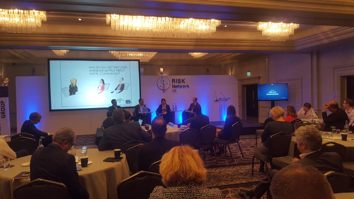 Closing the gathering with an intimate #GDPR panel - big thank you to everyone involved for such a fantastic 2 days #UKRISK2018 #CRO #Risk