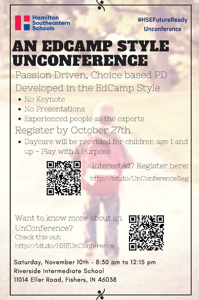 DNTatLRE's tweet image. Please join us for the first HSE Unconference on November 10th!

Participant driven - Your interests and inquiries drive the conversations
Experience not Experts - Share and Learn in a Collaborative Setting! @HSESchools @ScottFadness 

Registration Link: bit.do/UnConferenceReg