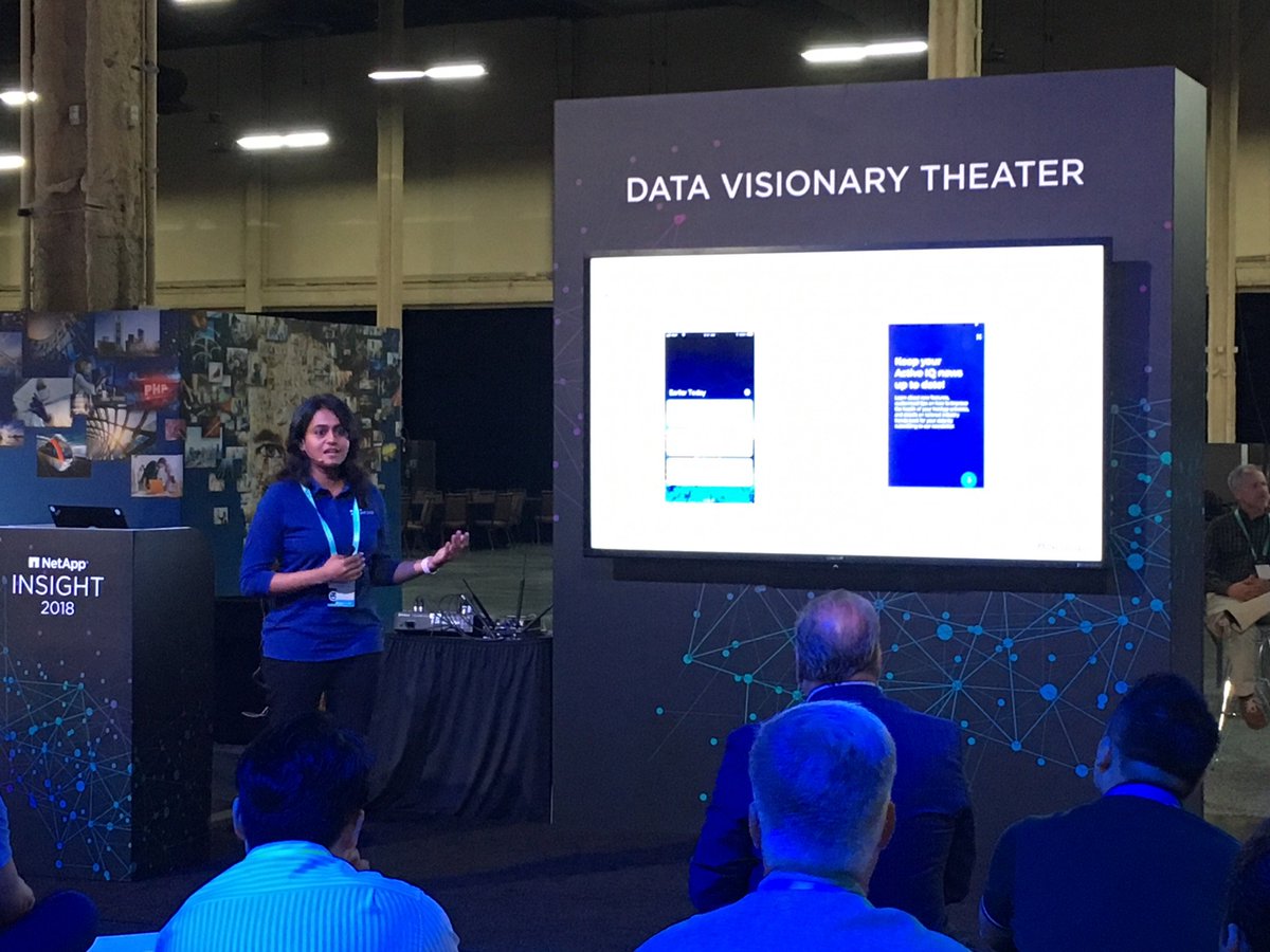 NetAppActiveIQ's tweet image. Great feedback on Active IQ mobile in the data visionary theatre by #datavisionary @Sahana_Sandeep #NetAppInsight