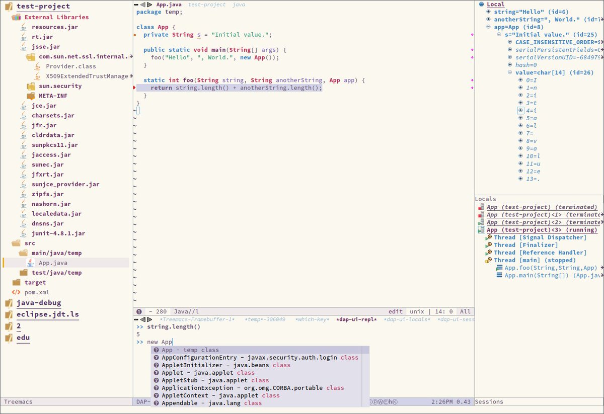 yonchovski's tweet photo. Emacs is OS which lacks Java Integrated Development Environment no longer true. #emacs #spacemacs #dapmode https://t.co/OIFmXqQoTA & https://t.co/9vhln60Zrl https://t.co/q4VDheUckQ