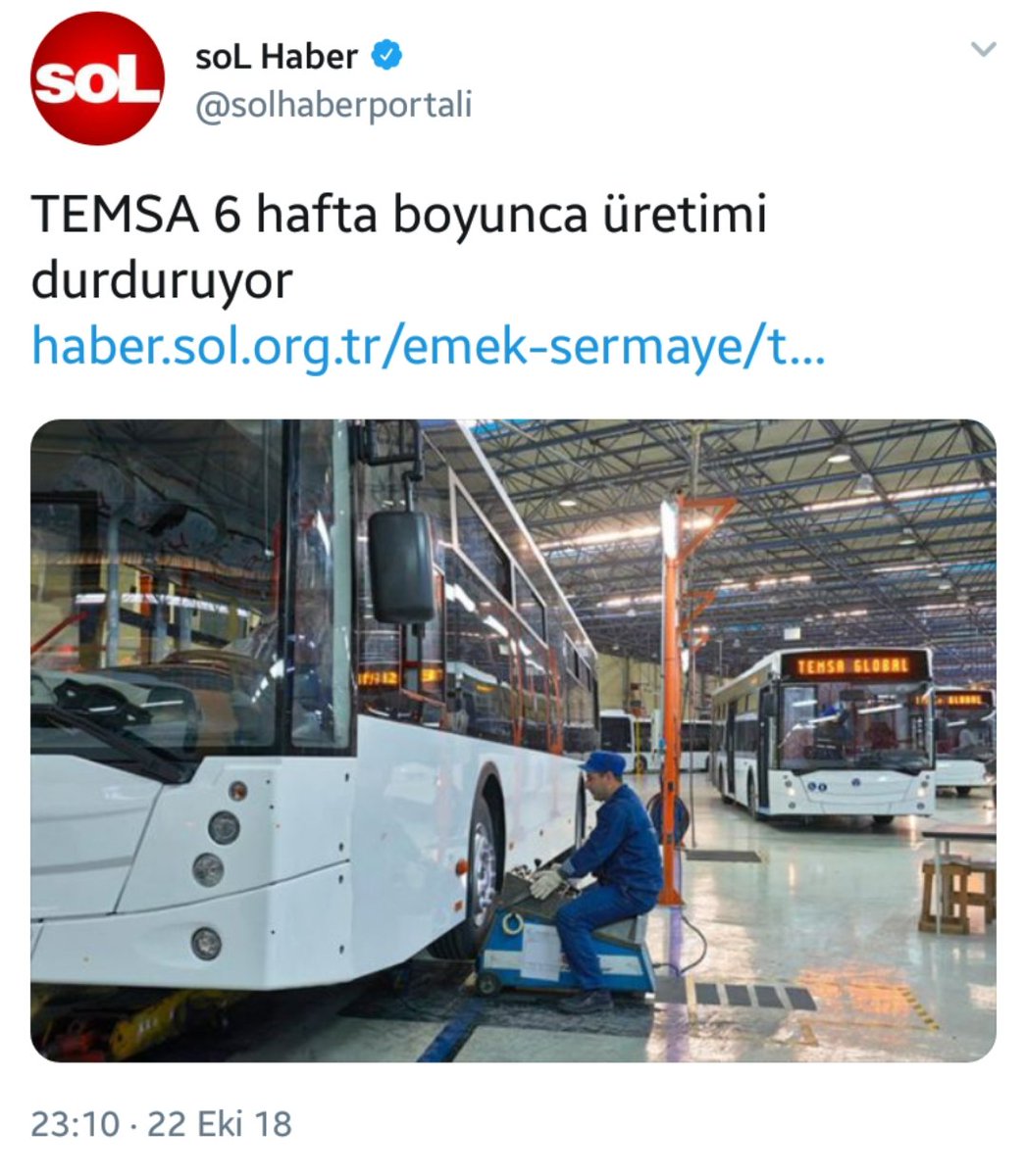 Güler Sabancı: "Berat bey'i tanırım ona inancımız tam" diyeli 2 ay,
Sabancılar'a ait TEMSA, 6 hafta boyunca üretimi durdurup işçileri ücretsiz izne çıkaralı bir gün oldu.